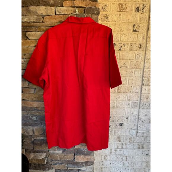 Dickies Short Sleeve Work Shirt-Red-Size 2XL - Picture 4 of 4